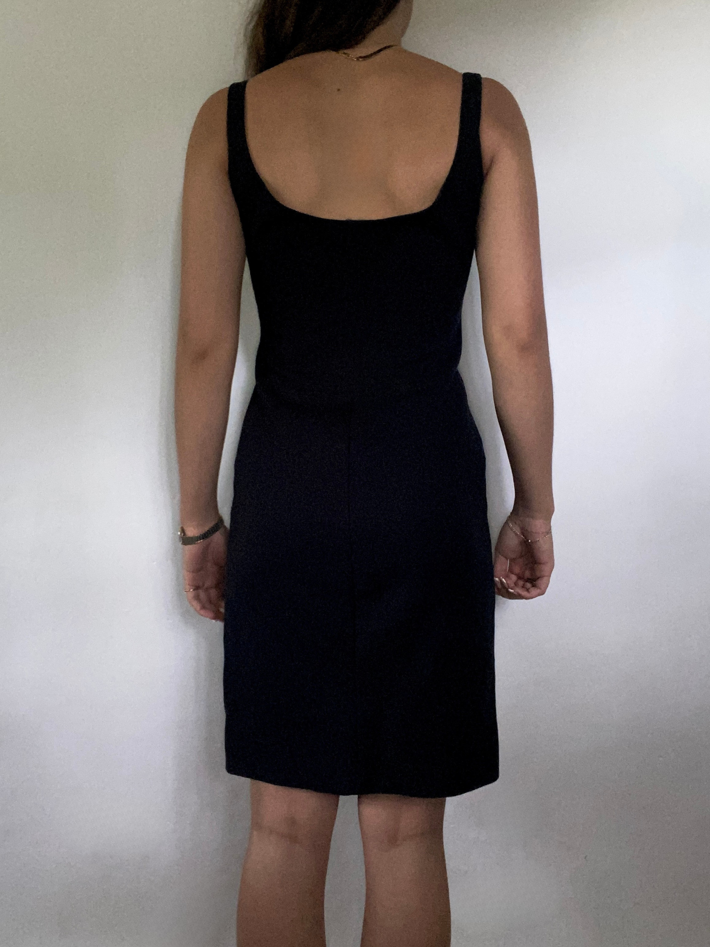 Prada Black Structured Sheath Dress Size 0