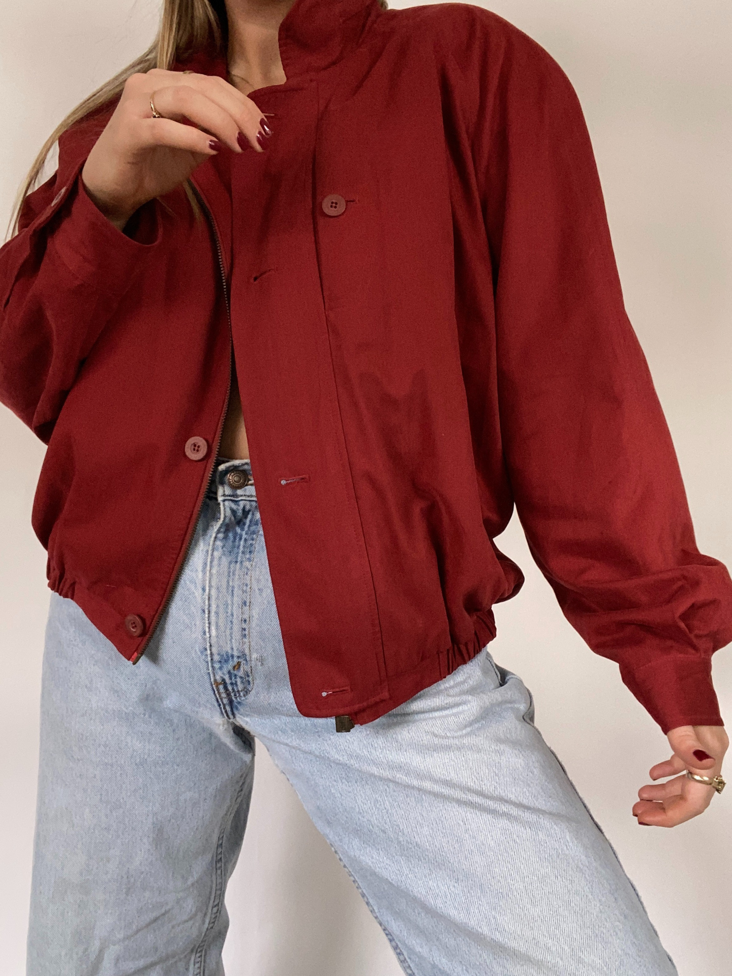 Yves Saint Laurent Logo Bomber Jacket Size M