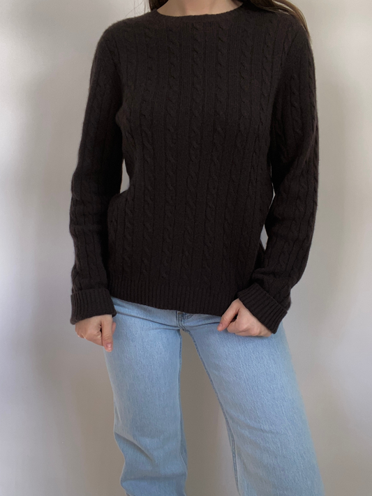 Ralph Lauren Cashmere Cable Knit Sweater Size S/M